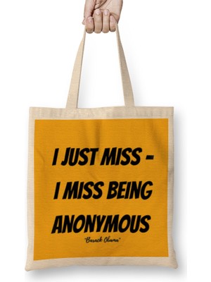 Barack Obama Quotes Art Gift - Vintage Retro Style Bez Çanta Uzun Saplı