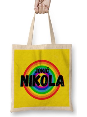 Nikola Jokić - Basketball Gifts Vintage Retro Rainbow Quotes For Boys And Dad Bez Çanta Uzun Saplı
