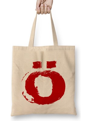 Humuts Ö Harfi Bez Çanta Uzun Saplı