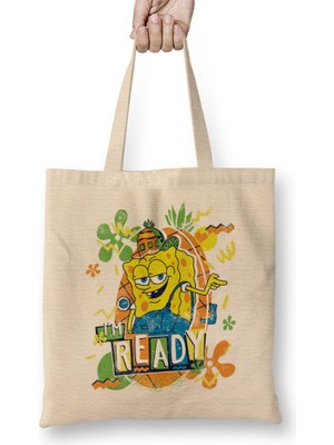 Humuts Ight Imma Head Out Spongebob Meme Süngerbob Bez Çanta Uzun Saplı