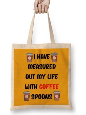 Humuts Cat Funny Coffee Drinks Art Lover Gift Quote - Vintage Retro Rainbow Style Bez Çanta Uzun Saplı