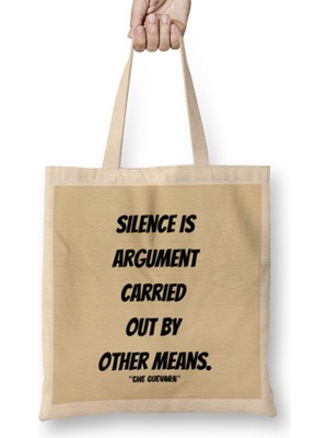 Che Guevara Quotes Gift - Vintage Retro Rainbow Style Bez Çanta Uzun Saplı