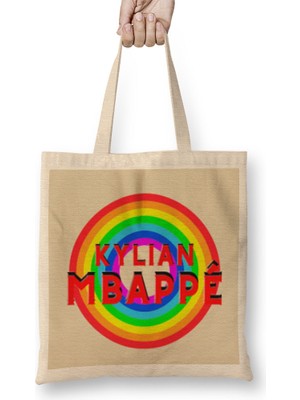 Humuts Kylian Mbappé - Vintage Retro Rainbow Style Bez Çanta Uzun Saplı