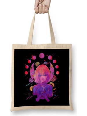 Humuts Galactic Celestial Princess Manga Anime Girl Goth Bez Çanta Uzun Saplı