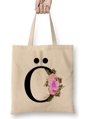 Humuts Ö Harfi Bez Çanta Uzun Saplı