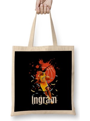 Brandon Ingram Vintage Art - Legend Basketball Gift Vintage Retro Style Bez Çanta Uzun Saplı