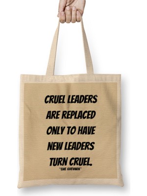 Humuts Che Guevara Quotes Gift - Vintage Retro Rainbow Style Bez Çanta Uzun Saplı