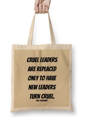 Humuts Che Guevara Quotes Gift - Vintage Retro Rainbow Style Bez Çanta Uzun Saplı