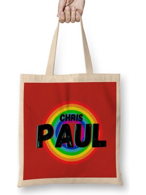 Chris Paul - Basketball Gifts Vintage Retro Rainbow Quotes For Boys And Dad Bez Çanta Uzun Saplı