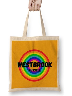 Russell Westbrook - Basketball Gifts Vintage Retro Rainbow Quotes For Boys And Dad Bez Çanta Uzun Saplı