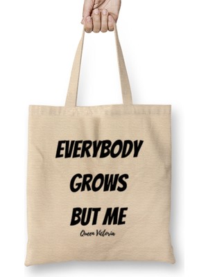 Queen Victoria Quotes Gift- Vintage Retro Rainbow Style Bez Çanta Uzun Saplı