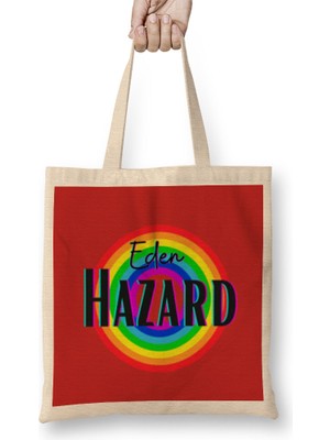 Humuts Eden Hazard - Vintage Retro Rainbow Style Bez Çanta Uzun Saplı