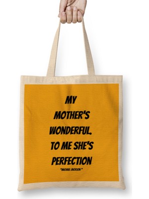 Michael Jackson Quotes Art Gift - Vintage Retro Style Bez Çanta Uzun Saplı