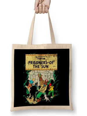Humuts The Adventures Of Tintin Prisoners Of The Sun Vintage Style Cover Bez Çanta Uzun Saplı