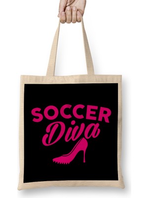 Humuts Soccer Diva Cute Women S Soccer Player Girls Bez Çanta Uzun Saplı