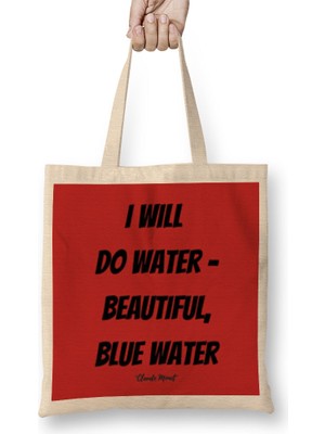 Humuts Claude Monet Quotes Gifts - Vintage Retro Rainbow Style Bez Çanta Uzun Saplı