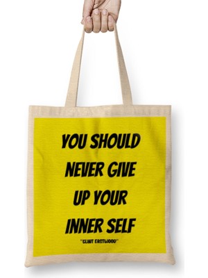 Humuts Clint Eastwood Quotes Gift - Vintage Retro Rainbow Style Bez Çanta Uzun Saplı