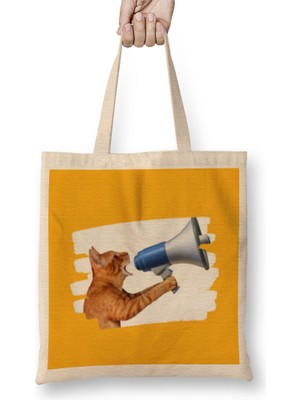 Humuts Funny Cat Moon Lover Lady Gifts Bez Çanta Uzun Saplı