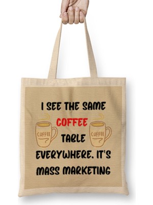 Humuts Funny Coffee Drinks Art Lover Gift Quote - Vintage Retro Rainbow Style Bez Çanta Uzun Saplı