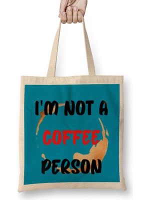 Humuts Funny Coffee Drinks Art Lover Gift Quote Vintage Retro Bez Çanta Uzun Saplı
