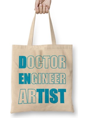 Humuts Doctor Engineer Artist Dentist 32 Bez Çanta Uzun Saplı