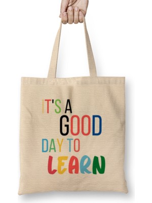 Humuts Teacher Gift-Learning Inspire-Science Student School-Inspirational  Women Men Bez Çanta Uzun Saplı