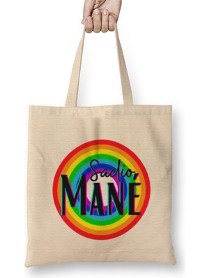 Humuts Sadio Mané - Vintage Retro Rainbow Style Bez Çanta Uzun Saplı