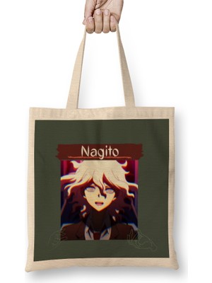 Humuts Nagito Komaeda Danganronpa Bez Çanta Uzun Saplı