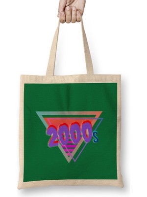 Humuts 2000S Vintage  Retro Design Slogan Style Art- Tv Kid Movies Bez Çanta Uzun Saplı