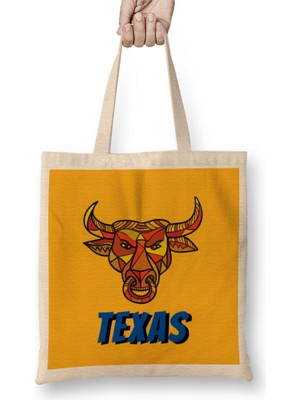 Humuts Texas Vintage Retro Rainbow Style Bez Çanta Uzun Saplı