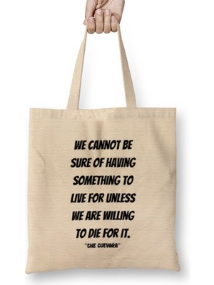 Che Guevara Quotes Gift - Vintage Retro Rainbow Style Bez Çanta Uzun Saplı