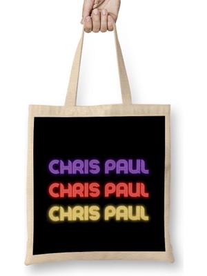 Chris Paul - Basketball Gifts Vintage Retro Rainbow Quotes For Boys And Dad Bez Çanta Uzun Saplı