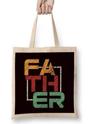 Humuts Father Papa Father´s Day Husband Stepdad Poppa Dad Daddy Bez Çanta Uzun Saplı