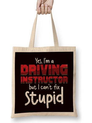 Humuts Funny Driving Instructor Learner Driver Driver´s License Car Bez Çanta Uzun Saplı