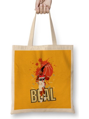Bradley Beal Vintage Art -Legend Basketball Gift Vintage Retro Style Bez Çanta Uzun Saplı
