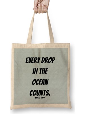 Humuts 2 Yoko Ono Quote Lovers Gift Vintage Retro Rainbow Bez Çanta Uzun Saplı