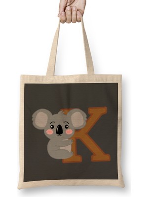 K For Koala Koala Lover Bez Çanta Uzun Saplı