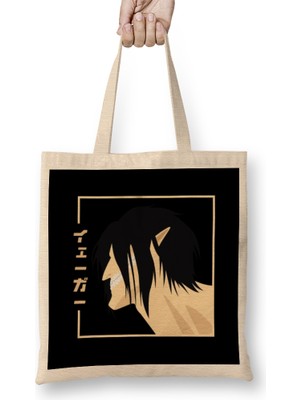 Humuts Attack On Titan Eren Jaeger Aesthetic Bez Çanta Uzun Saplı
