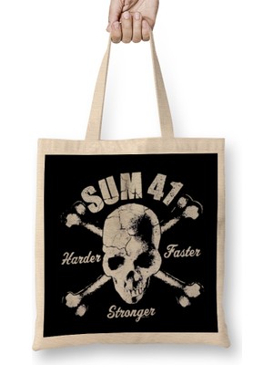 Band Vintage Sum 41 Harder Faster Bez Çanta Uzun Saplı