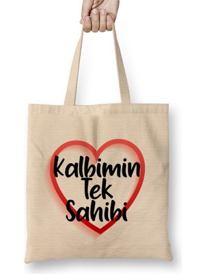 Humuts Sevgililer Günü Sevgiliye Hediye 054 Bez Çanta Uzun Saplı