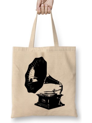 Vintage Record Player 06 Bez Çanta Uzun Saplı