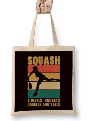 Vintage Squash Player Racket Indoor Tennis Match Trainer Bez Çanta Uzun Saplı