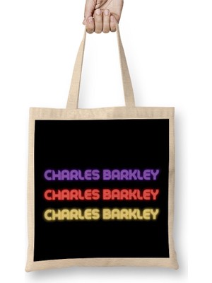 Humuts Charles Barkley - Basketball Gifts Vintage Retro Rainbow Quotes For Boys And Dad Bez Çanta Uzun Saplı
