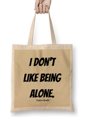 Cristiano Ronaldo Quotes Art Gift - Vintage Retro Style Bez Çanta Uzun Saplı