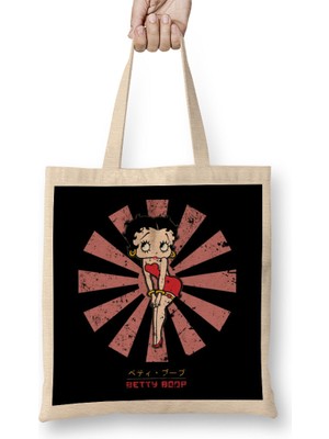 Humuts Betty Boop Retro Japanese Bez Çanta Uzun Saplı