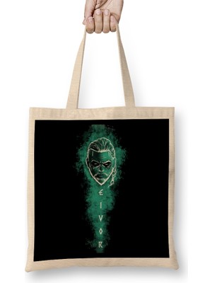 Humuts Assassins Creed Valhalla Eivor Face Sketch Bez Çanta Uzun Saplı