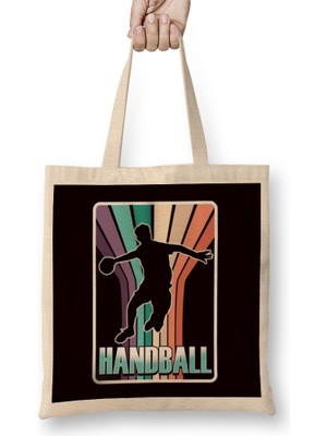 Handball Player Handballer Ball Sports Team Court Game Coach Bez Çanta Uzun Saplı