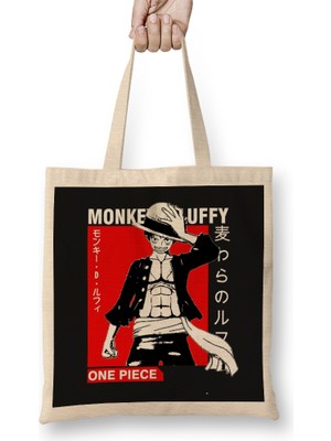 Humuts One Piece Luffy 07 Bez Çanta Uzun Saplı