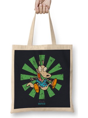 Humuts Rocko's Modern Life Retro Japanese Bez Çanta Uzun Saplı