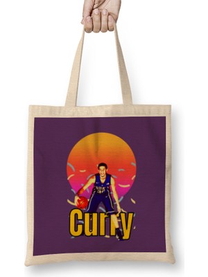 Humuts Seth Curry Vintage Art - Legend Basketball Gift Bez Çanta Uzun Saplı